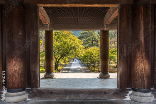 wooden entrance of a japanese temple in kyoto