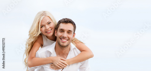 couple having fun on the beach