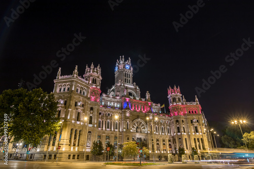 Madrid City Hall at night 