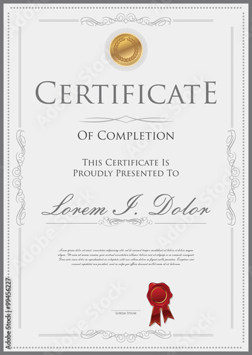 Certificate or diploma template