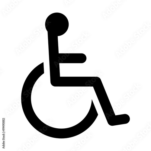 Wheelchair / handicapped access sign or symbol flat icon for websites and print