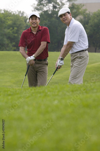 Two Golfers on the Course