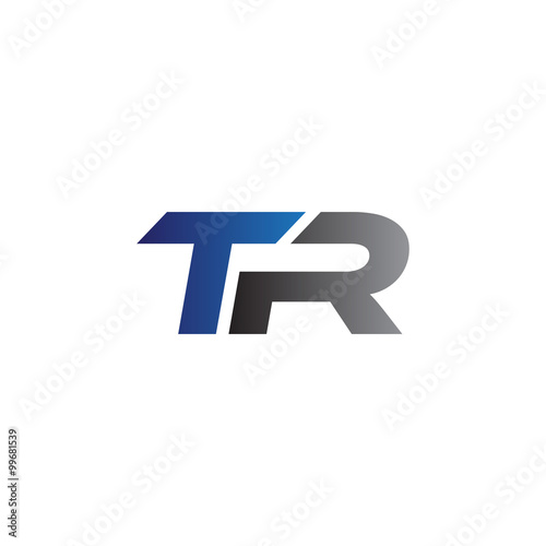 Simple Modern letters Initial Logo tr