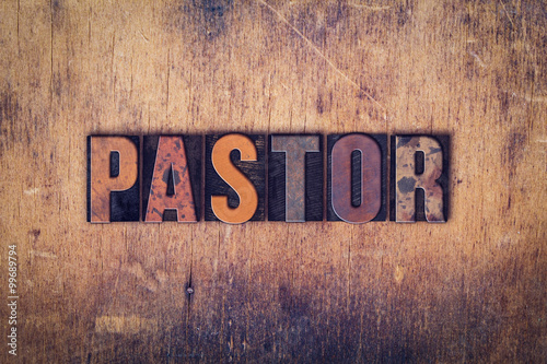 Pastor Concept Wooden Letterpress Type