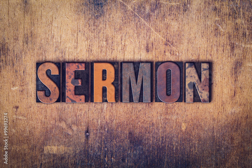 Sermon Concept Wooden Letterpress Type