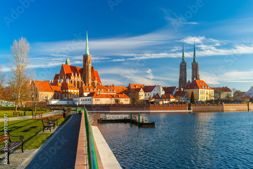 Cathedral Island in the morning, Wroclaw, Poland