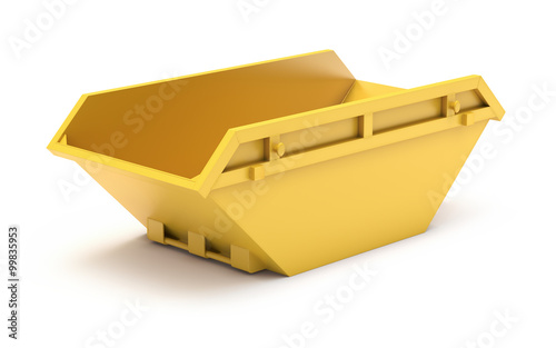 Yellow waste skip