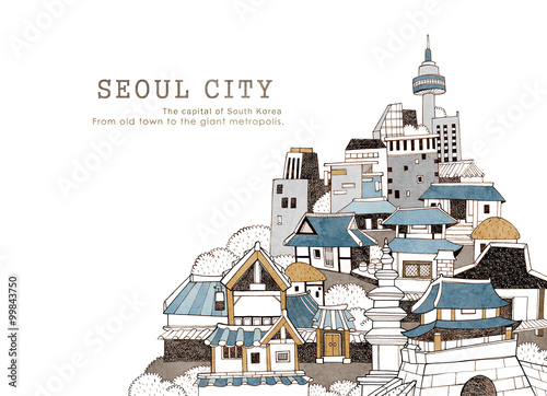 Seoul city and Korean architecture