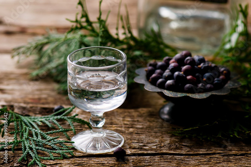 gin in a glass shot glass