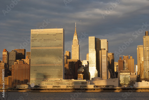 Chrysler Building and United Nation Headquarter, New York