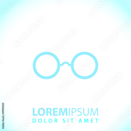 Glasses sign icon, vector illustration. Flat design style for we