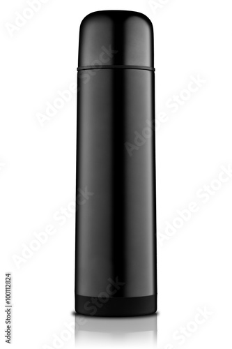 Black thermos flask