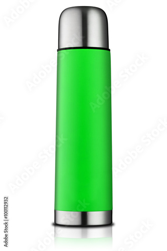 Green thermos flask