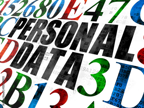 Data concept: Personal Data on Digital background