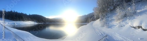 lac de la lande en hiver