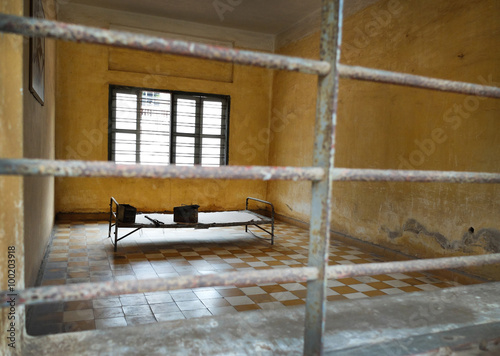 Tuol Sleng prison of the Khmer Rouge high school S-21 turned into a torture and execution center on March 17, 2015 in Phnom Penh, Cambodia.