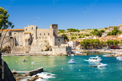 town and harbour of Collioure, Languedoc-Roussillon, France