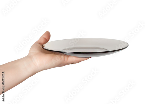 The hand with an empty plate