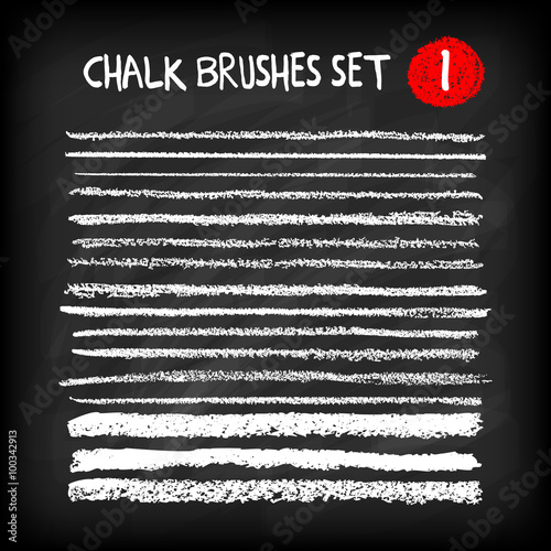 Set of chalk brushes