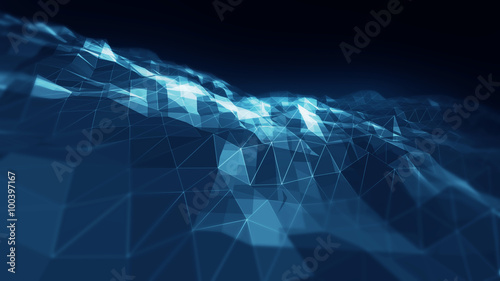 polygon landscape abstract background