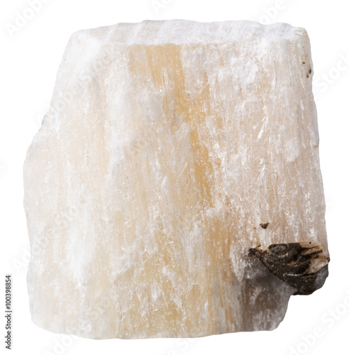 gypsum (alabaster) mineral stone isolated