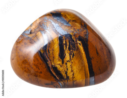 Tigers eye ( Tiger eye) gemstone isolated