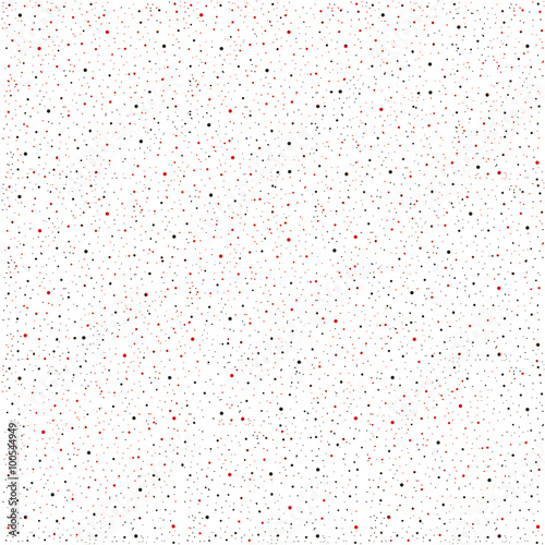 A simple abstract background of random small red and black spots