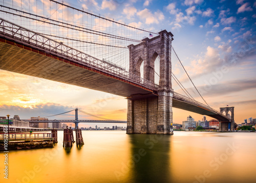 Brooklyn Bridge in the Morning in New York City, USA.