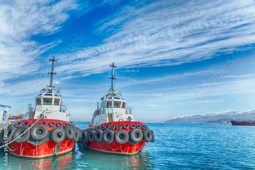 Marine tug berth black sea Georgia Batumi