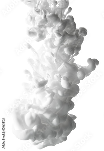 Abstract splash of white paint