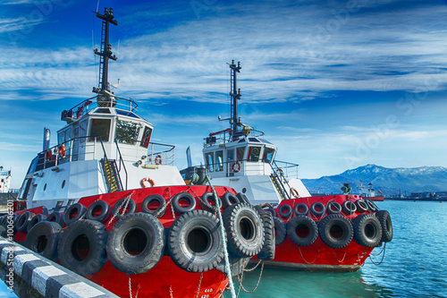 Marine tug berth black sea Georgia Batumi