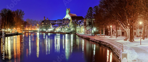 Gothic town Landshut on Isar river by Munich, Bavaria, Germany