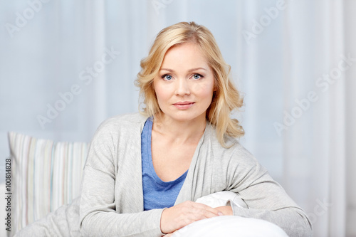 middle aged woman at home