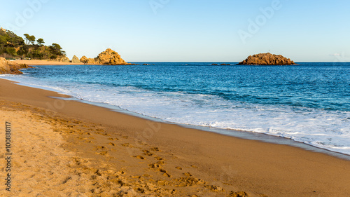 Tossa de Mar Beach in the afternoon, Costa Brava, Catalonia