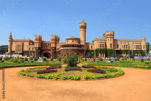 BANGALORE, INDIA - Dec 13: Bangalore Palace in India on Dec 13, 2015 The Bangalore Palace was built by a Wodeyar King in 1887 on the 400 acre space. Inspired by the Windsor castle.