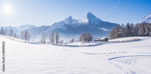Berchtesgaden im Winter, Watzmann, Bayern, Deutschland