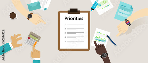 priorities priority list desk business personal
