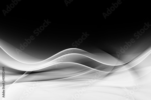 Abstract Black White Wave Design Background