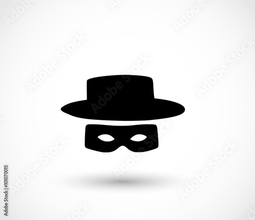Zorro mask icon vector