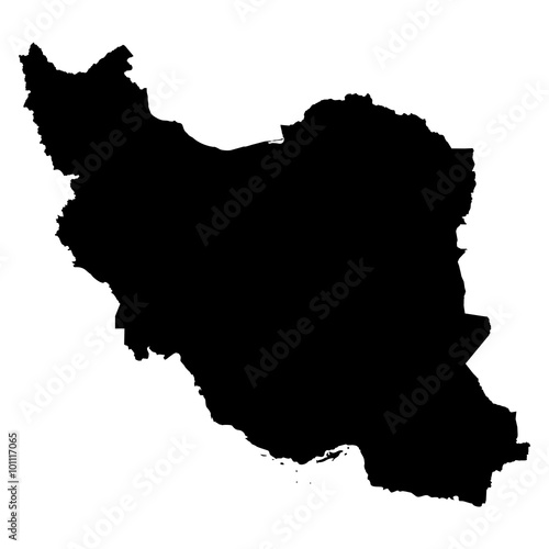 Iran map on white background vector