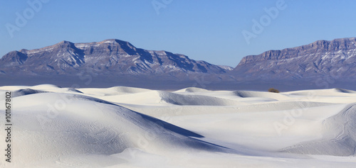 Sand Dunes and San Andres Mountains, White Sands National Monument, New Mexico