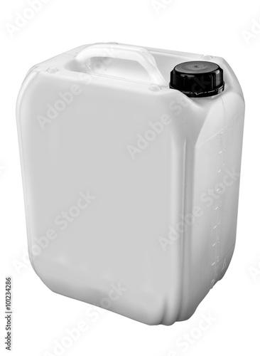  plastic jerrycan isolated on white background. 