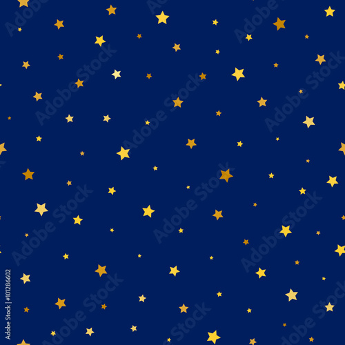 stars golden seamless pattern