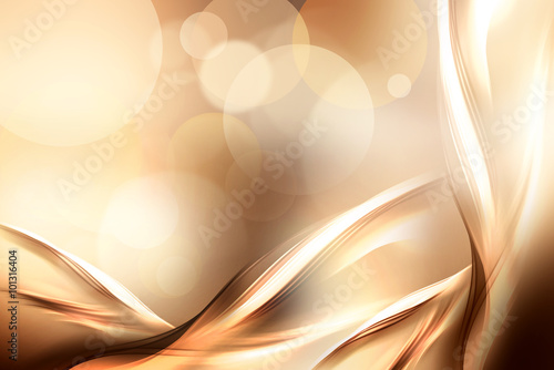 Abstract beautiful motion gold fractal background.Modern bright digital illustration.
