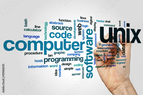 Unix word cloud concept