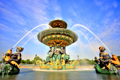 Fountain on Place de la Concorde, Paris, France