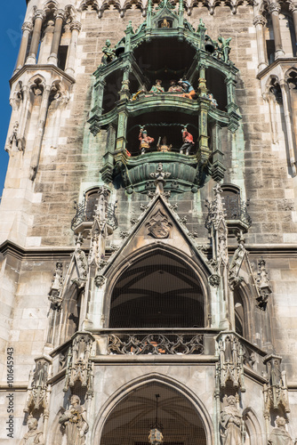 Glockenspiel in the facade of the Munich town hall