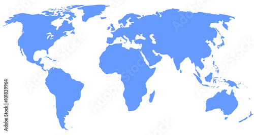 blue world map