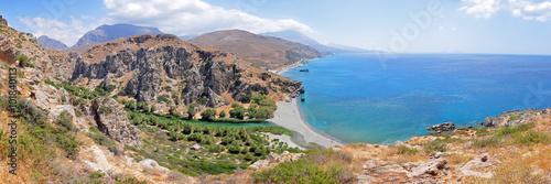 Panorama Palmenstrand von Preveli / Insel Kreta