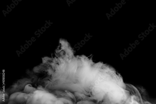 Movement of smoke on black background